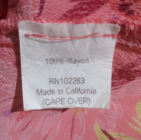 Loco Lindo Pink Floral Off Shoulder Blouse Size Large - Picture 6 of 6